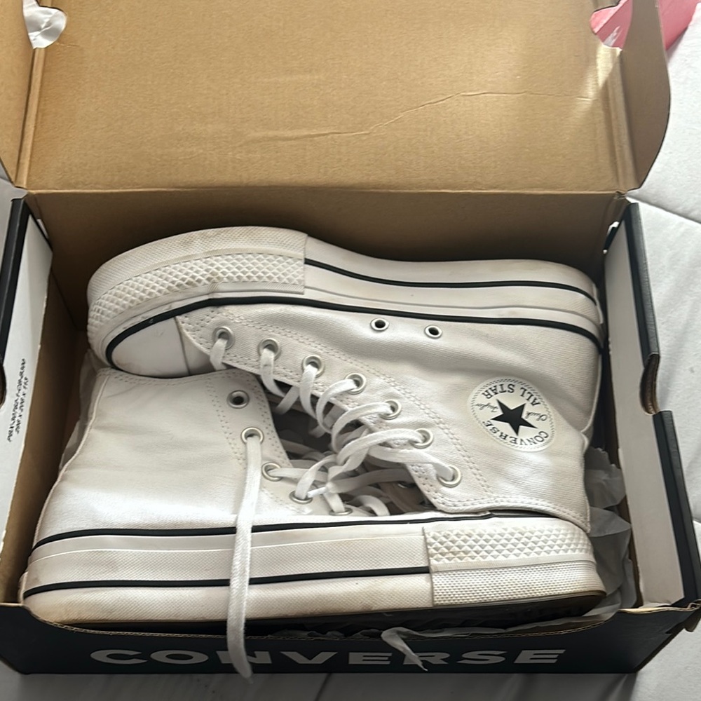 Converse White High-Top Sneakers